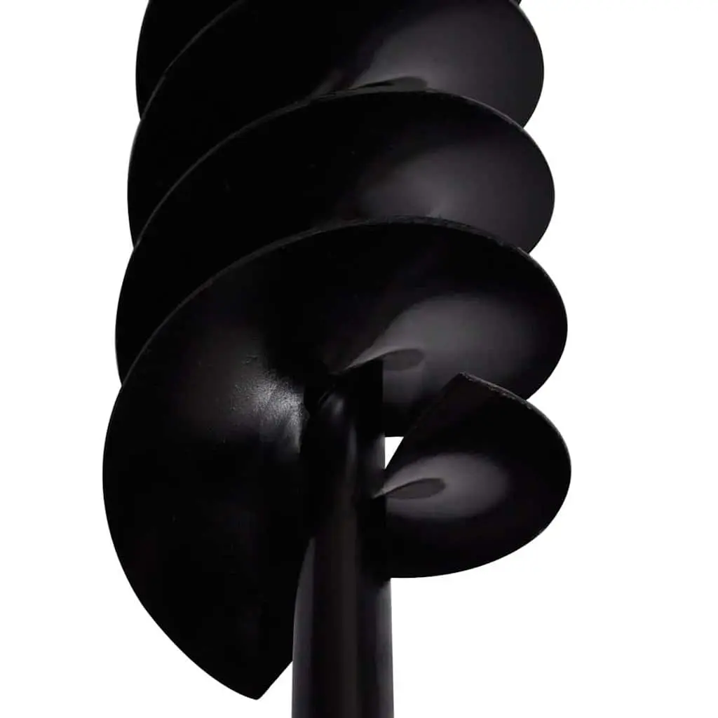Ground Drill Auger Bit 80mm Double Spirals Gardening Tool Black