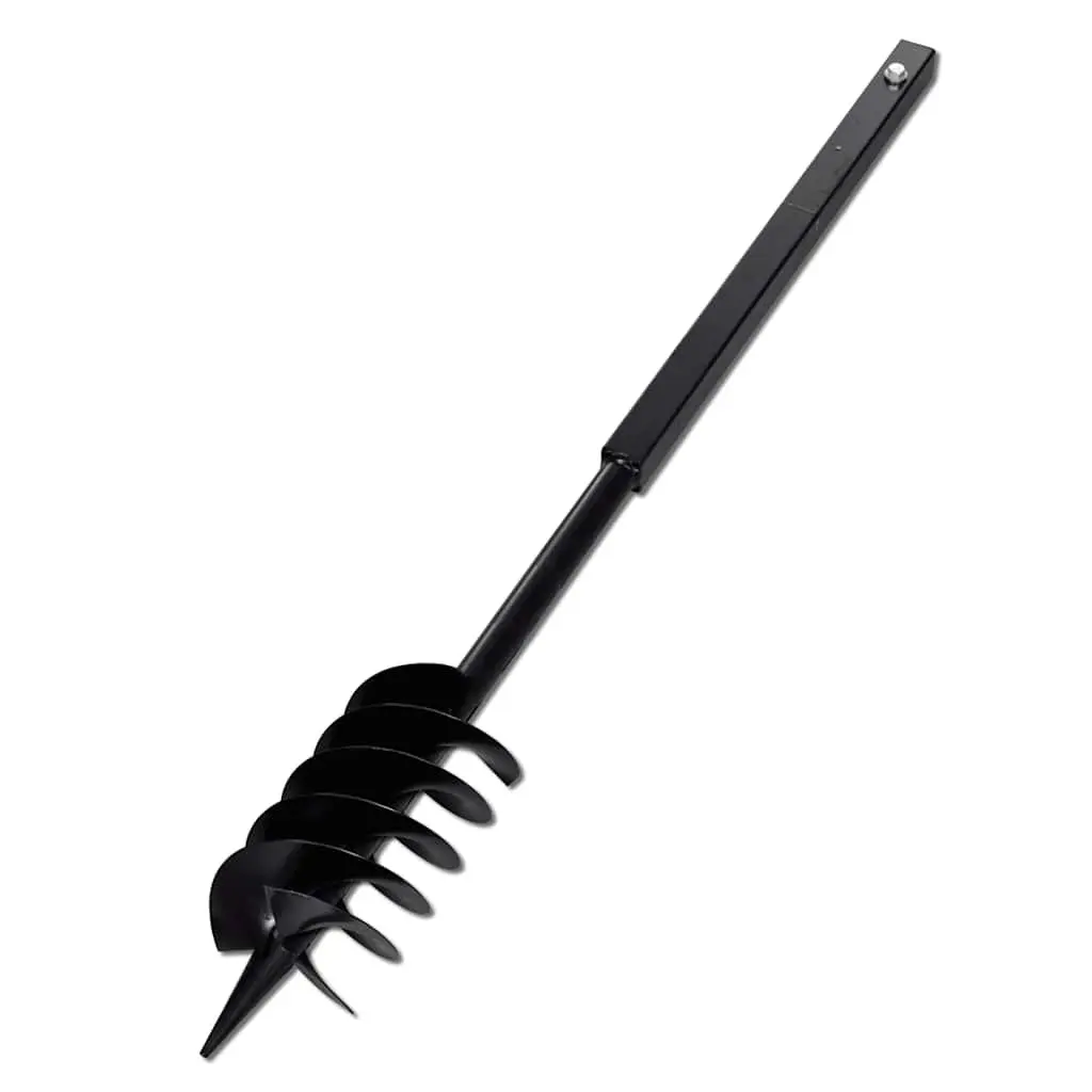 Ground Drill Auger 120mm Double Spiral Steel Handle Gardening Tool Soil Mix