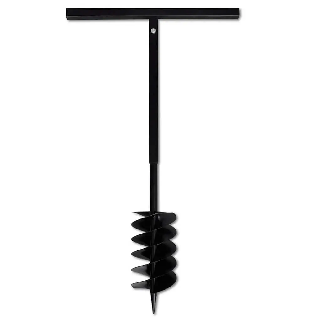 Ground Drill Auger Bit 150mm Soil Aeration Tool Black