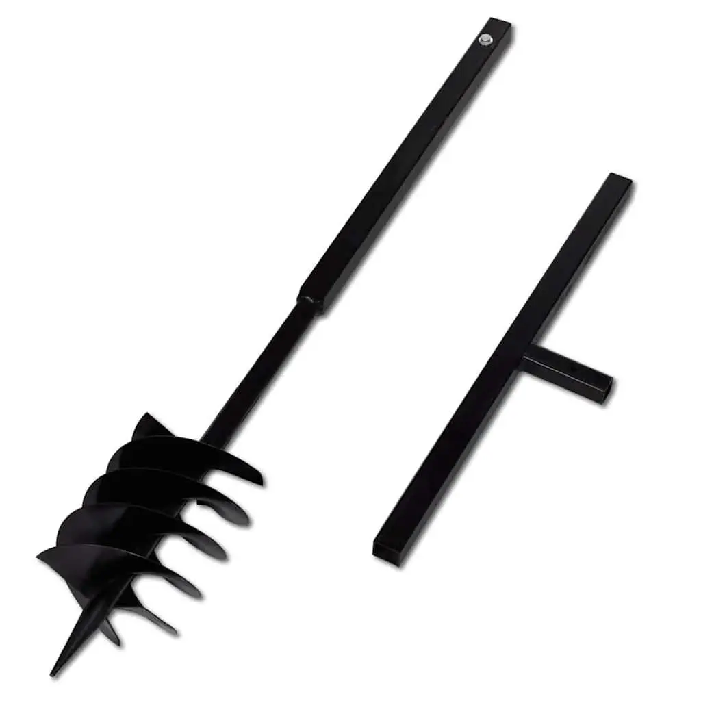 Ground Drill Auger Bit 180mm Soil Planting Tool Black