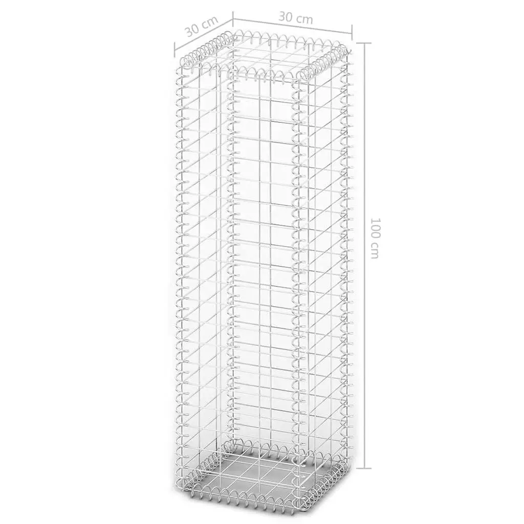 Gabion Basket 100x30x30cm Landscape Construction Silver Galvanised Steel