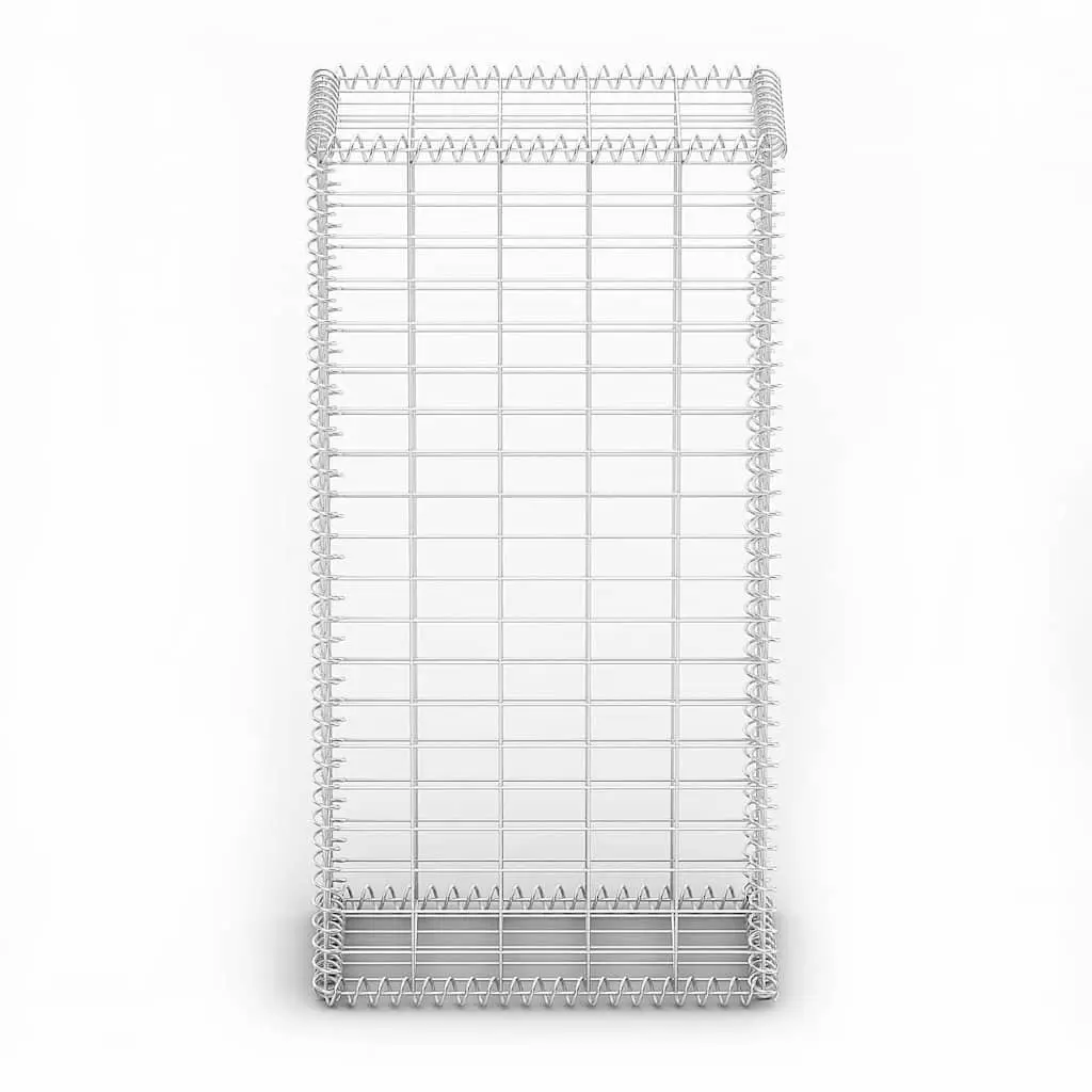 Gabion Basket Retaining Wall 100 x 50 x 30 cm Galvanised Steel Wire Mesh Silver