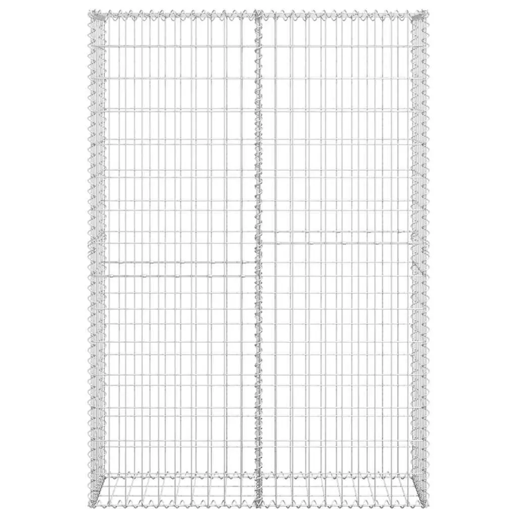 Gabion Basket Garden Retaining Wall Galvanised Steel Mesh 150x100x30cm Silver with Lids