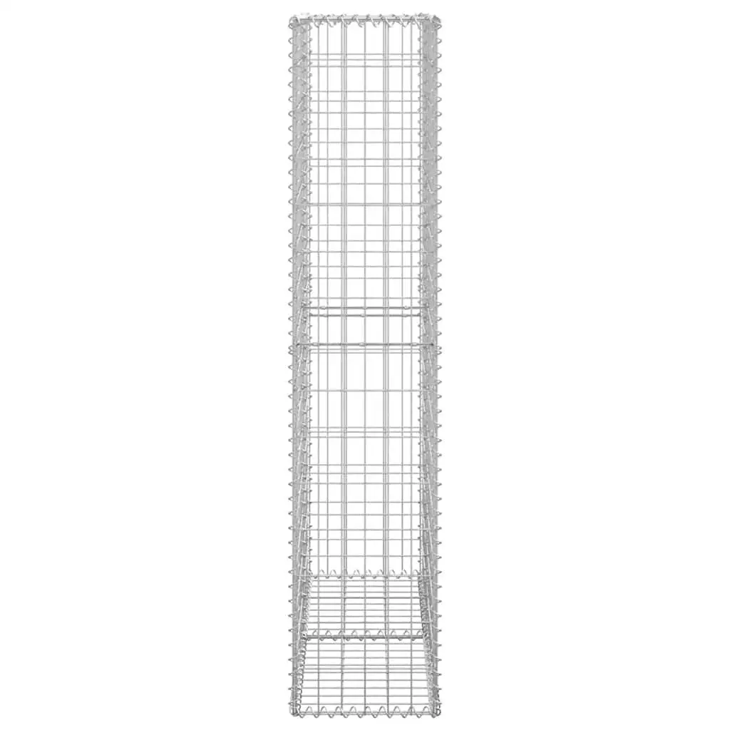 Gabion Basket Garden Retaining Wall Galvanised Steel Mesh 150x100x30cm Silver with Lids