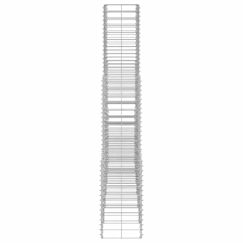 Gabion Basket Set 6 Piece Wire Mesh Garden Fencing Retaining Wall Silver