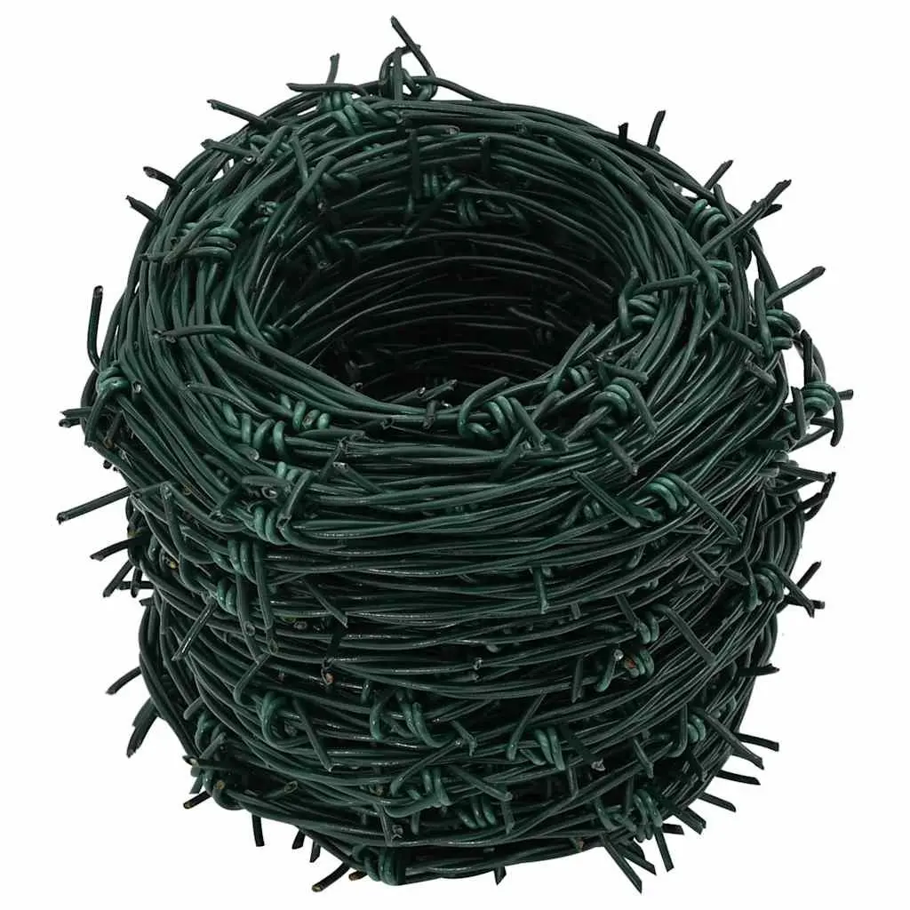 Barbed Wire Roll Security 100m Silver Garden Fence Outdoor Yard Protection