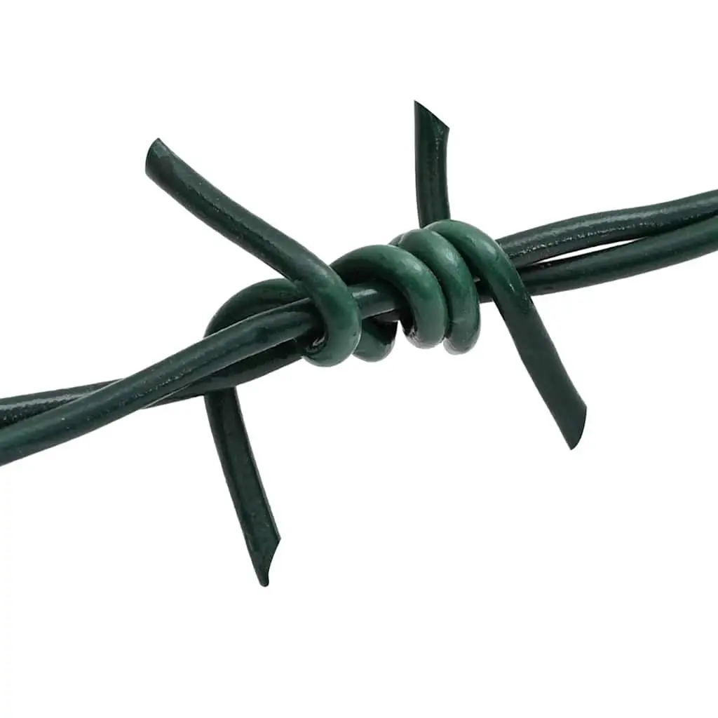 Barbed Wire Roll Security 100m Silver Garden Fence Outdoor Yard Protection