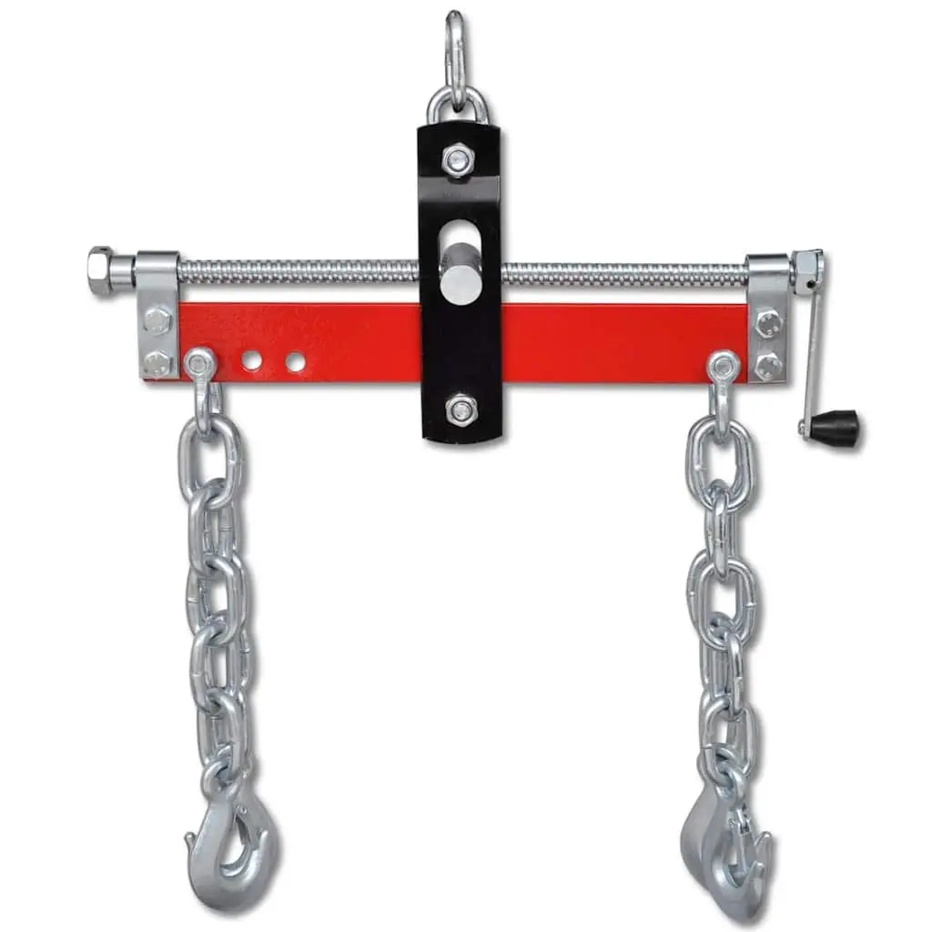 Engine Leveller 900 kg Shop Crane Hoist Lift Equipment Installer with Crank Handle and 4 Chains