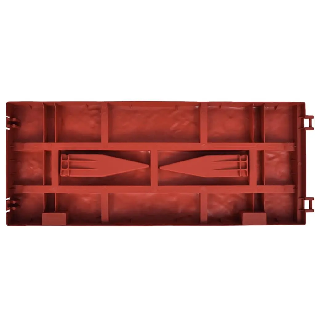Garden Lawn Divider Edging Border 11 Piece Red Decorative Partition Flower Bed
