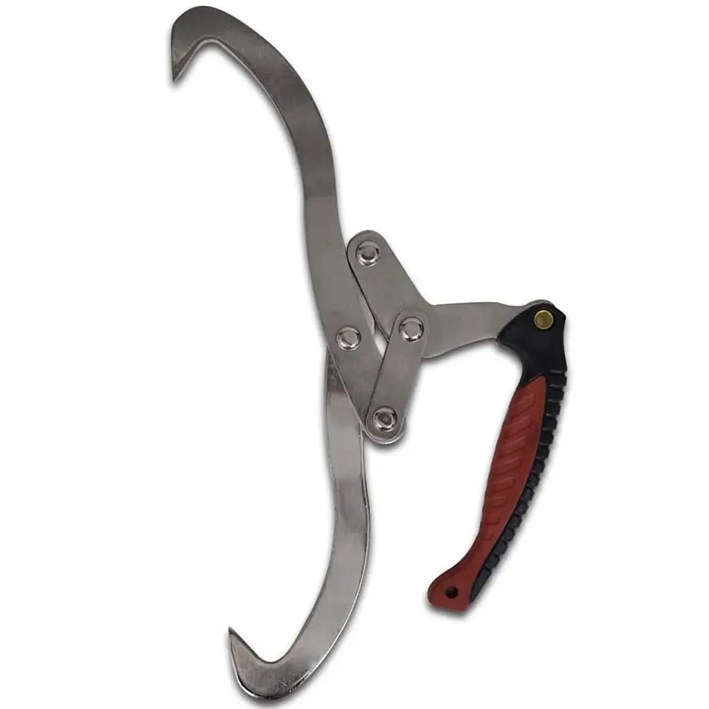 Log Tongs Lifting Tool Ergonomic Handle Black 2 Piece Set