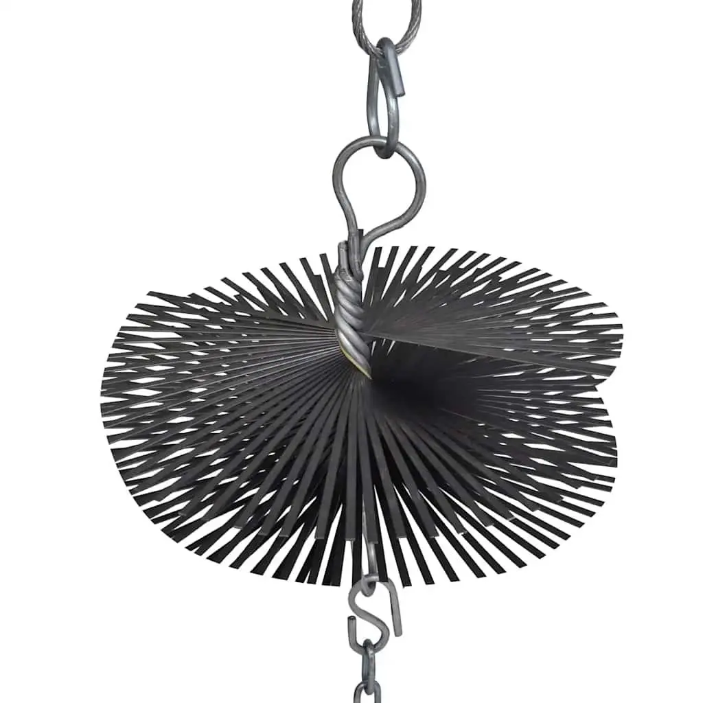 Round Chimney Cleaning Brush 15cm Diameter Chimney Sweep Tool with Thread