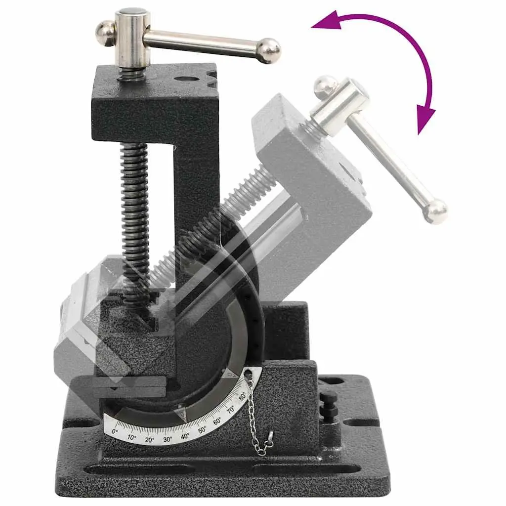 Tilting Drill Press Vice 110mm Manual Clamp Tool