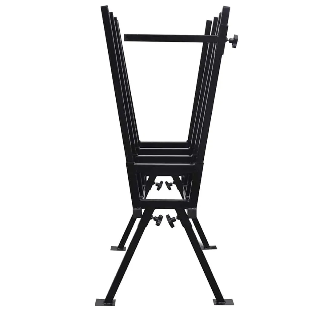Steel Sawhorse Woodworking Adjustable Feet Quick Assembly