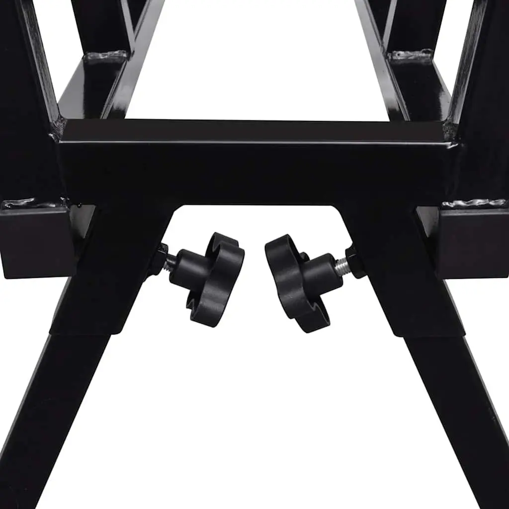 Steel Sawhorse Woodworking Adjustable Feet Quick Assembly