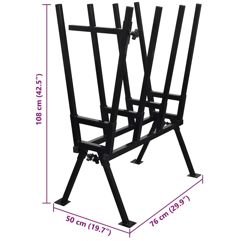 Steel Sawhorse Woodworking Adjustable Feet Quick Assembly