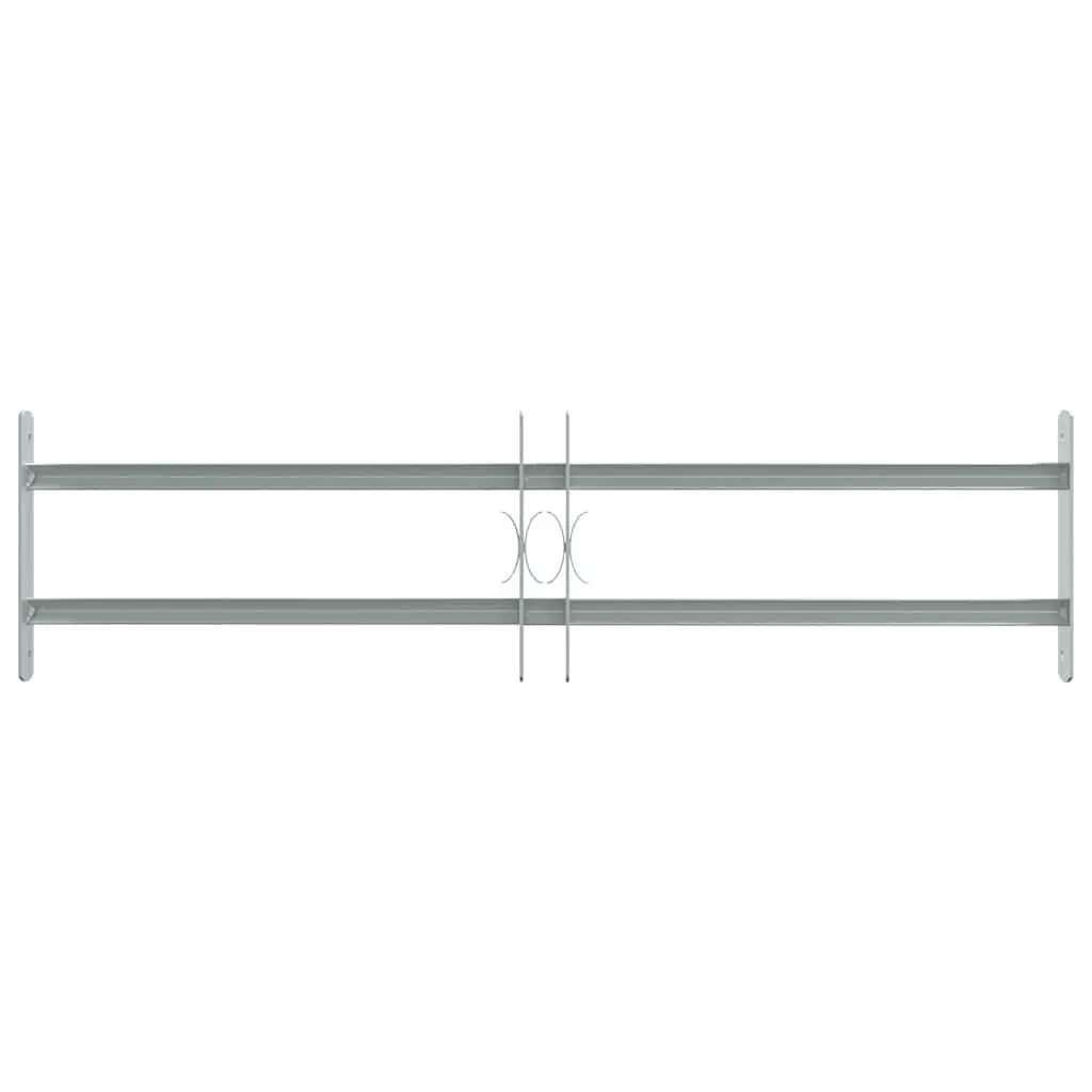 Adjustable Security Grille for Windows Protection 700-1050 mm Silver