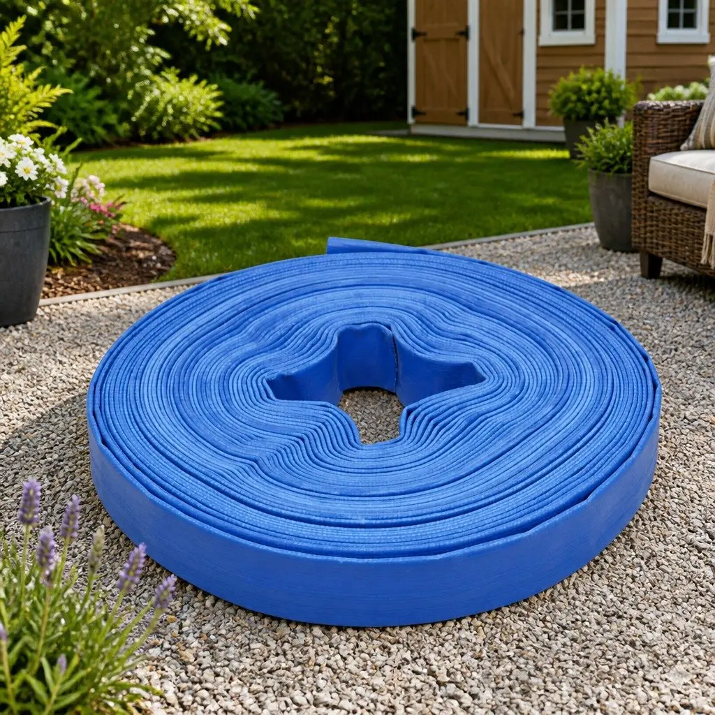 Flat Hose 25 m 1" PVC Water Pump Installation Garden Plumbing