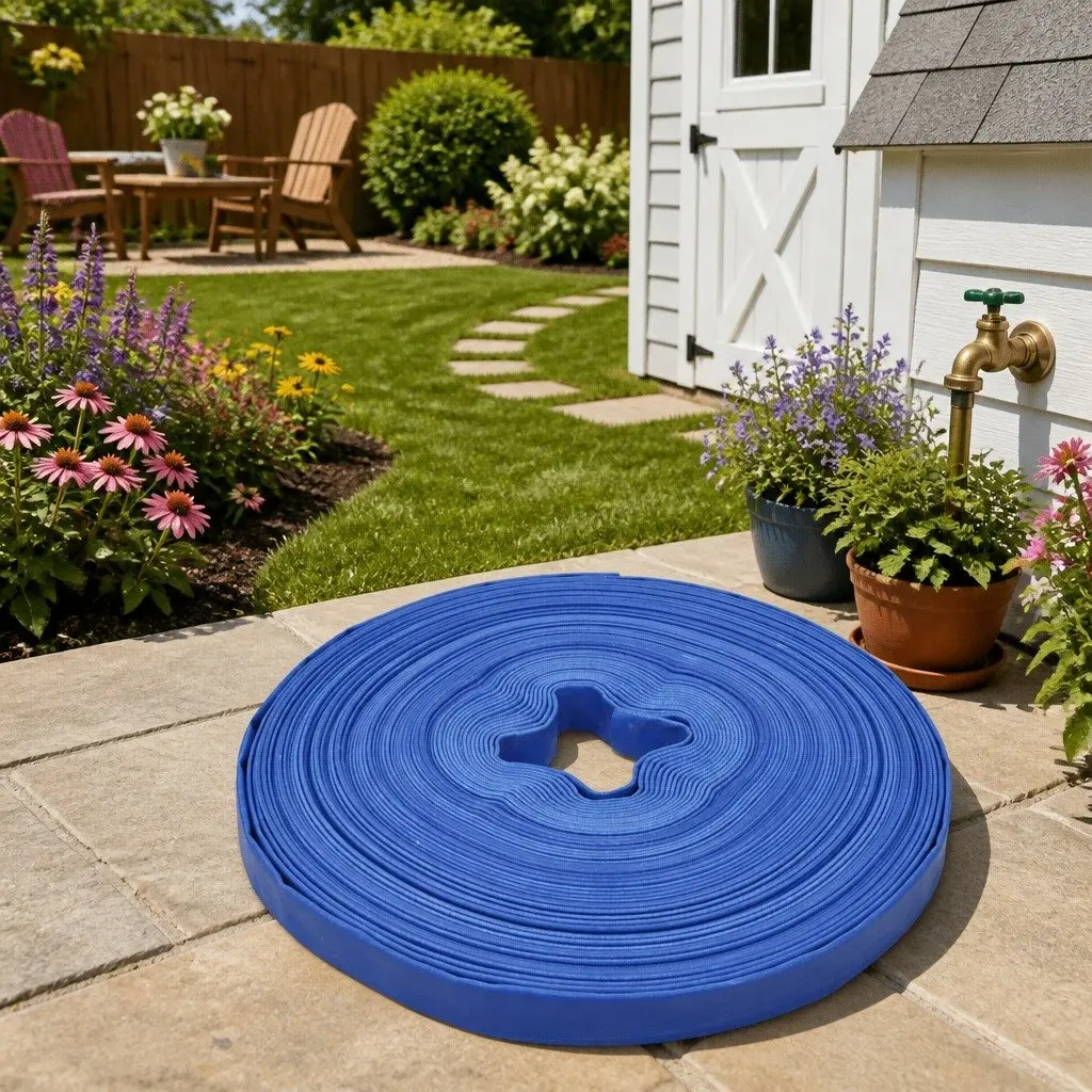 Flat Hose 50m 1 Inch PVC Water Pump Installation Fire Hose Garden