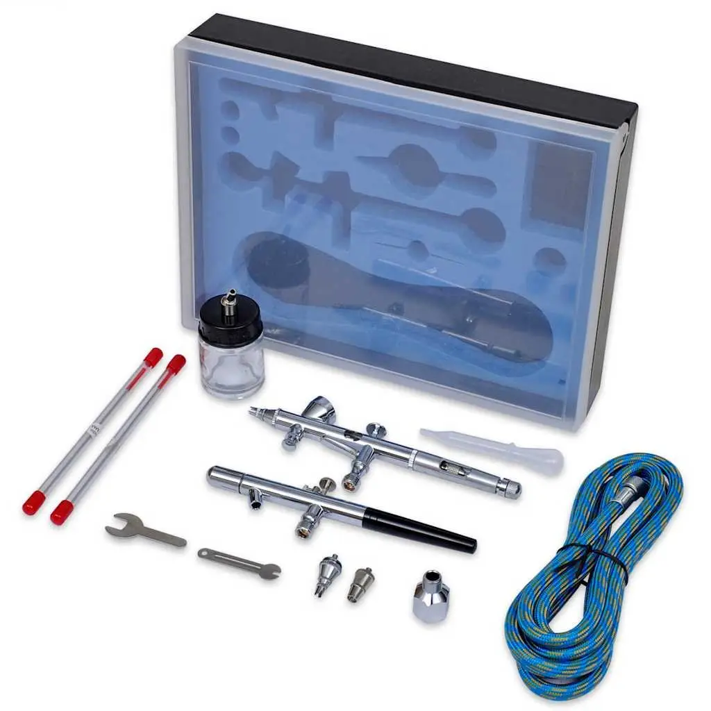 Airbrush Set with 2 Spray Guns and Case