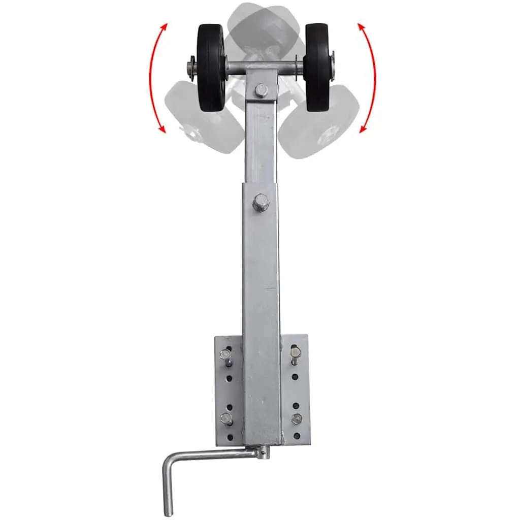 Boat Trailer Double Roller Bow Support Set of 2 Adjustable 59–84 cm Silver