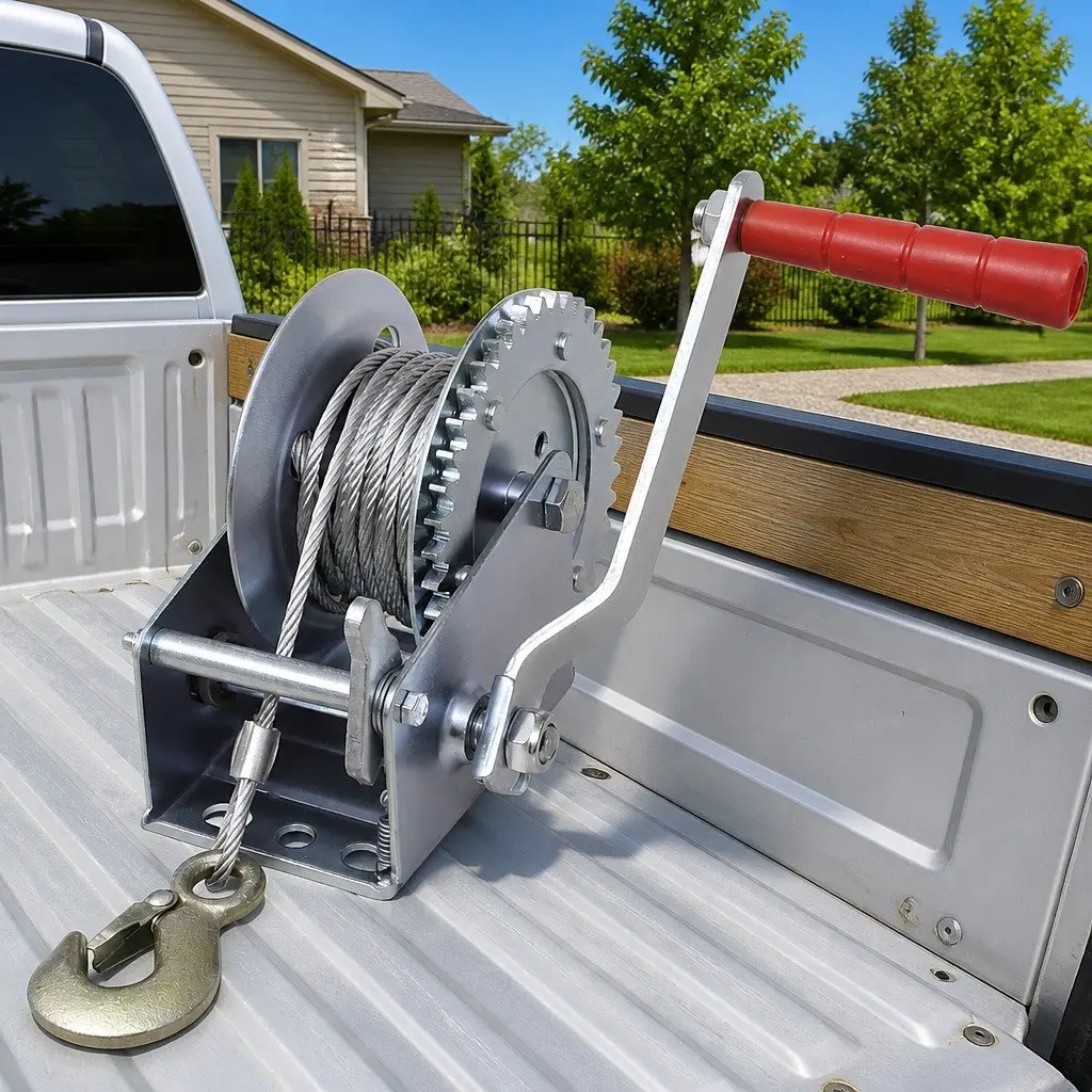 Hand Winch 540kg Heavy Duty Pulling Tool 10m Cable Iron Construction
