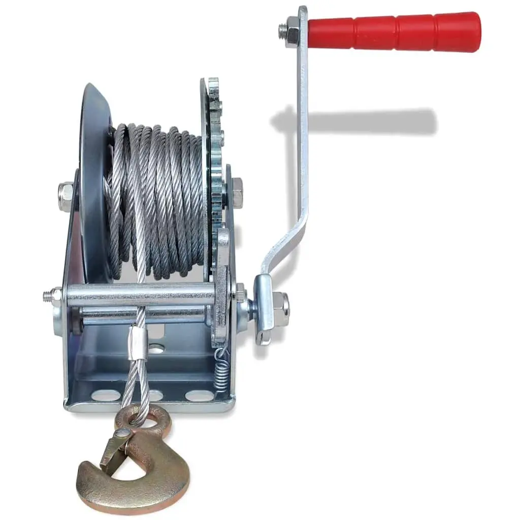 Hand Winch 540kg Heavy Duty Pulling Tool 10m Cable Iron Construction