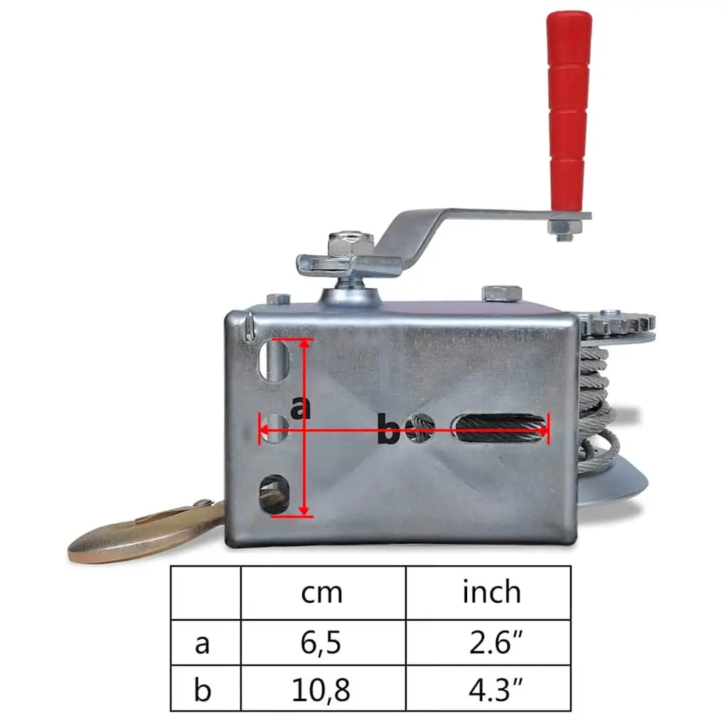 Hand Winch 540kg Heavy Duty Pulling Tool 10m Cable Iron Construction