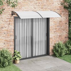 Reliable Black Polycarbonate Door Canopy 240 x 100 cm