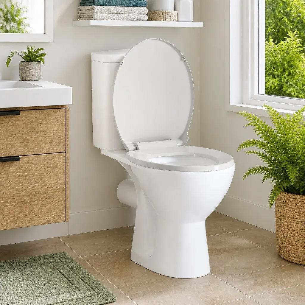 Oval Soft-Close Toilet Seat White Standard Size Bathroom Accessory