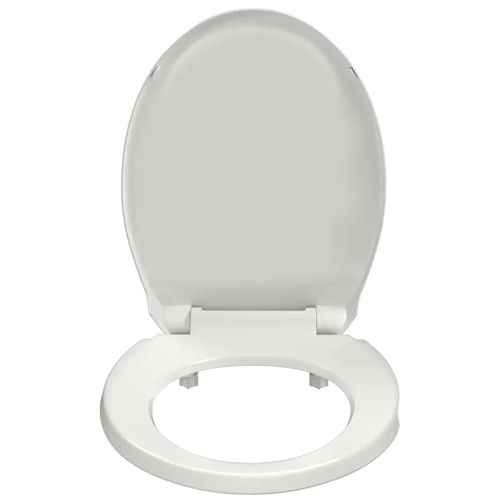Oval Soft-Close Toilet Seat White Standard Size Bathroom Accessory
