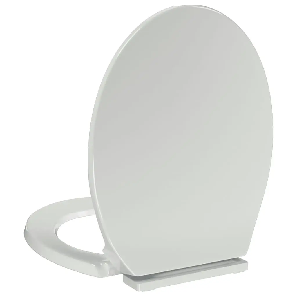 Oval Soft-Close Toilet Seat White Standard Size Bathroom Accessory