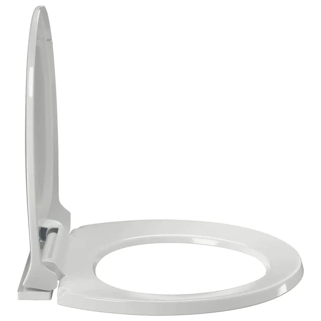 Oval Soft-Close Toilet Seat White Standard Size Bathroom Accessory