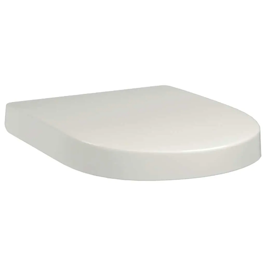 White Square Toilet Seat with Soft Close Technology