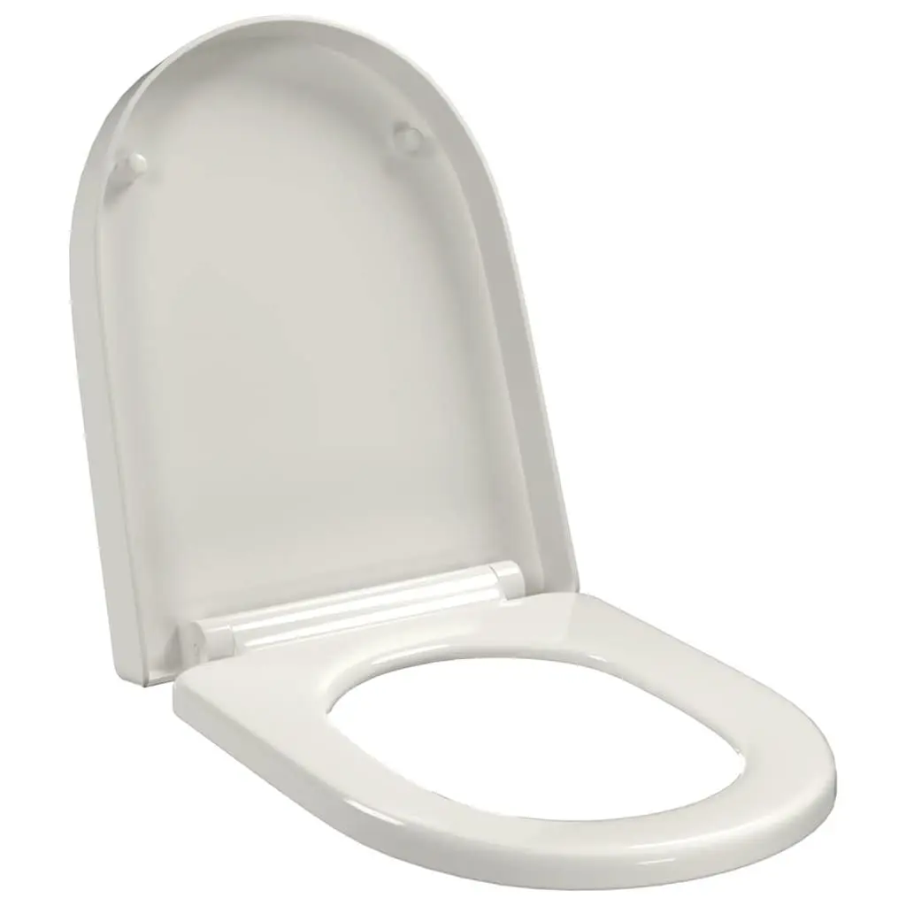 Square Toilet Seat Soft-close Quick-release Standard Size White