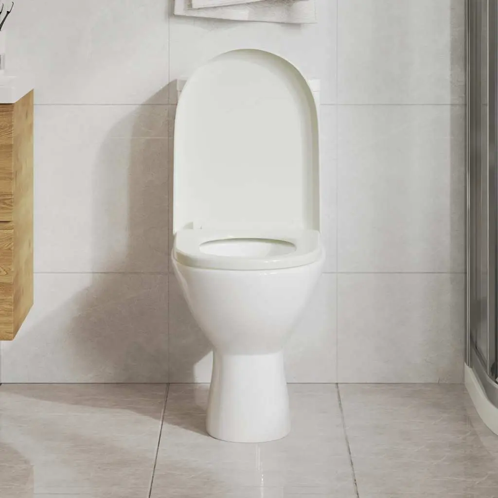 Square Toilet Seat Soft-close Quick-release Standard Size White