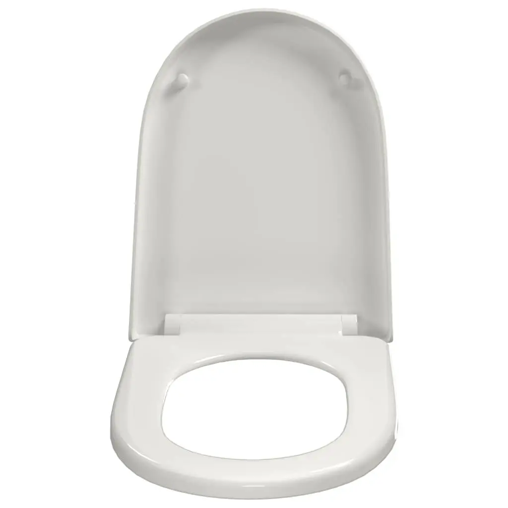 Square Toilet Seat Soft-close Quick-release Standard Size White