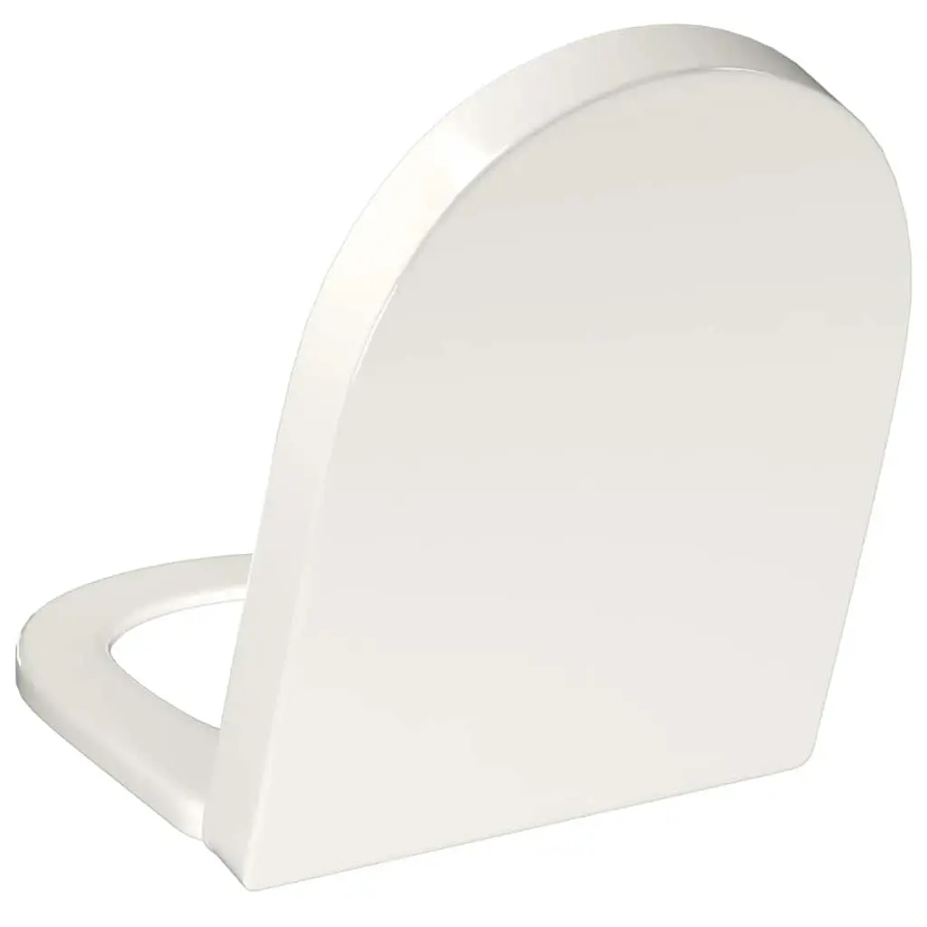 Square Toilet Seat Soft-close Quick-release Standard Size White