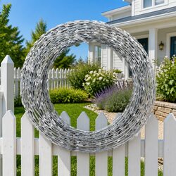 Razor Wire Clipped Concertina Coil 60m Galvanised Steel Security Fence Barrier
