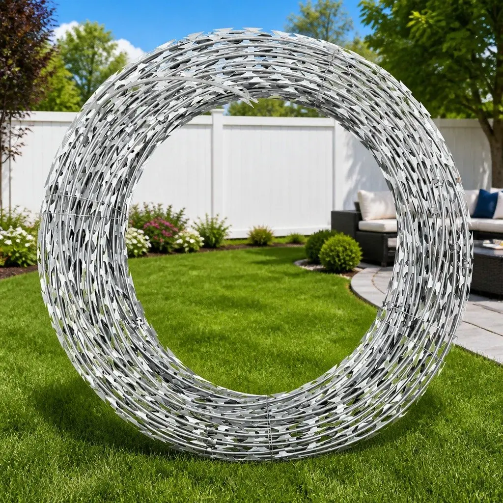 100m Clipped Razor Wire for Garden Security