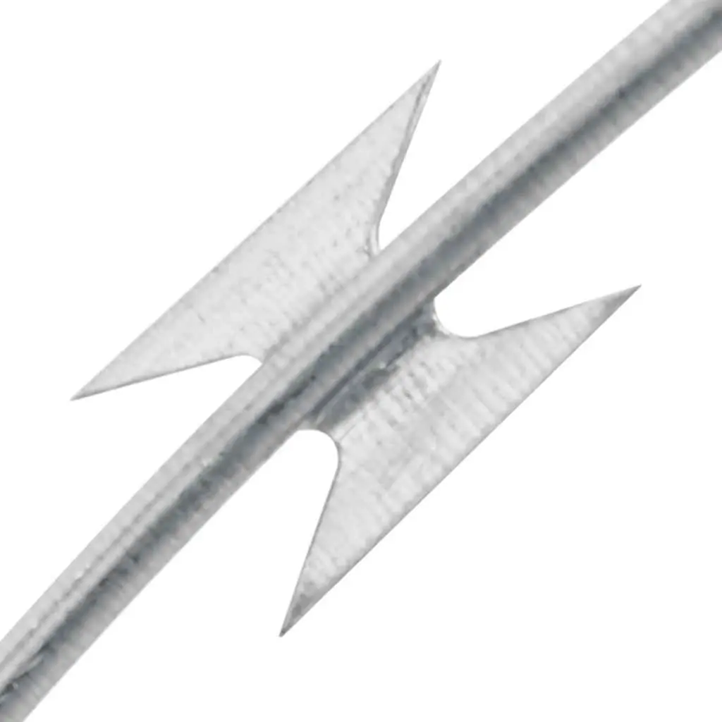 Razor Wire Coiled Galvanised Steel Security Barbed 150m Silver