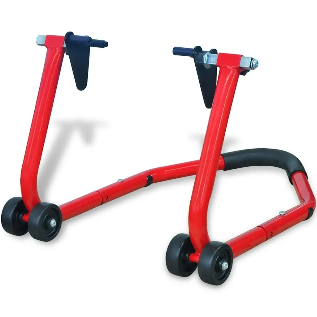 Motorcycle Front Stand Adjustable Lifting Tool Steel Red