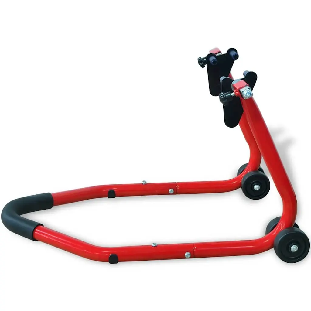 Motorcycle Front Stand Adjustable Lifting Tool Steel Red