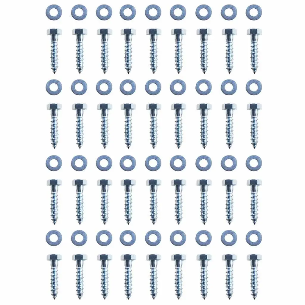 Ground Anchors Stabiliser L-Shaped 12 Piece Silver Steel Spikes for Play Tower
