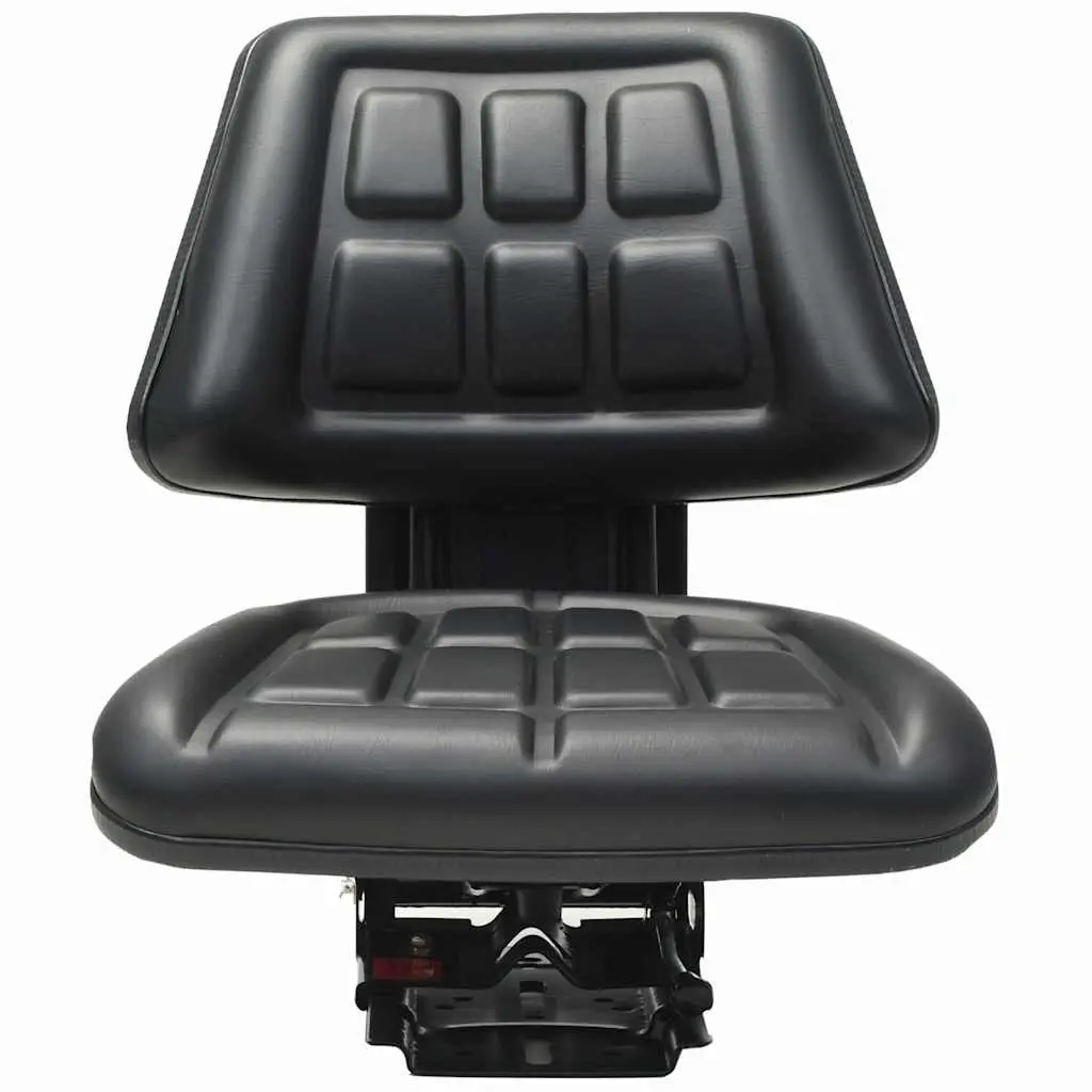Tractor Seat with Suspension Heavy Duty Black Steel Frame Water Resistant PVC Padded
