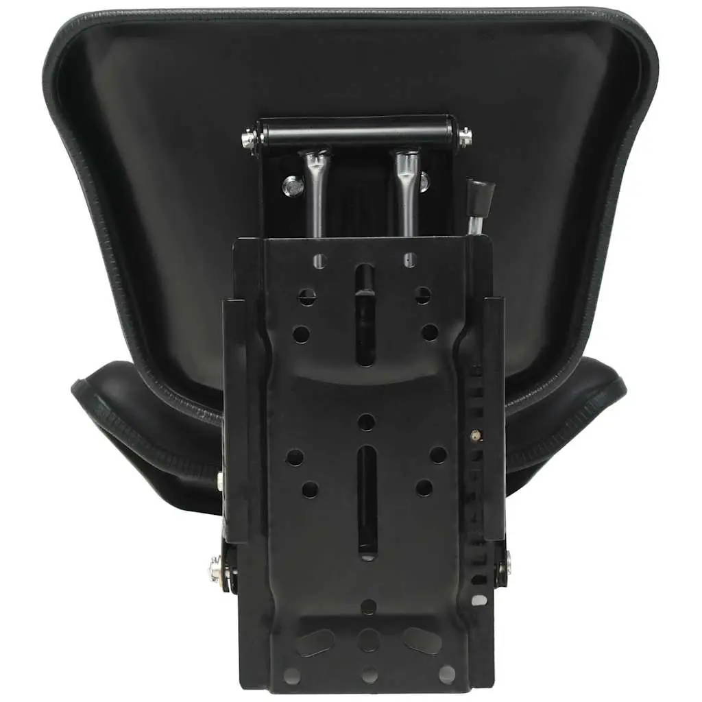 Tractor Seat with Suspension Heavy Duty Black Steel Frame Water Resistant PVC Padded