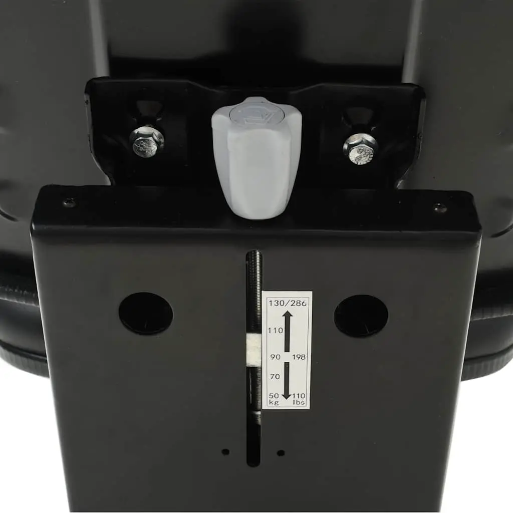 Tractor Seat with Suspension Heavy Duty Black Steel Frame Water Resistant PVC Padded