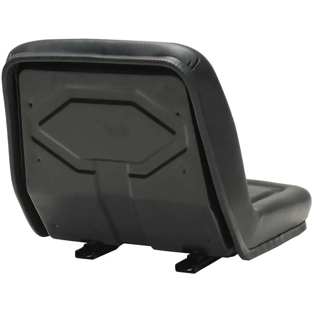 Universal Tractor Seat Black Padded Backrest Sliding Tracks