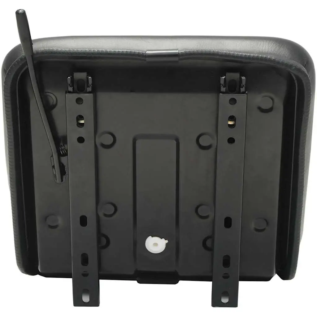 Universal Tractor Seat Black Padded Backrest Sliding Tracks