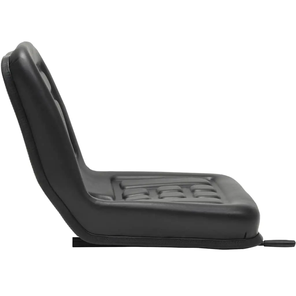 Universal Tractor Seat Black Padded Backrest Sliding Tracks