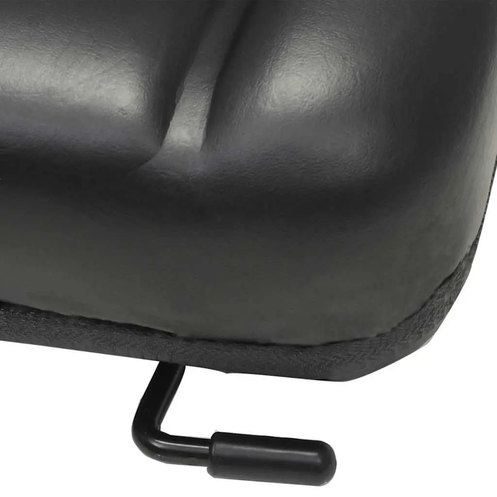Tractor Forklift Seat Adjustable Backrest Black Padded Heavy Duty